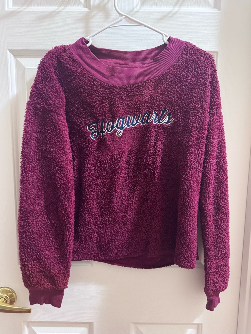 Warner Bros. Burgundy Sherpa Hogwarts Pullover